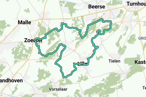 Tussen Zoersel Turnhout Recreatieve Fietsroute Routeyou