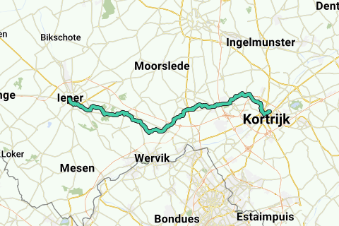 Ieper Kortrijk Recreatieve Fietsroute Routeyou