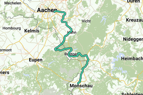 Vennbahn Aken Monschau Recreatieve Fietsroute RouteYou