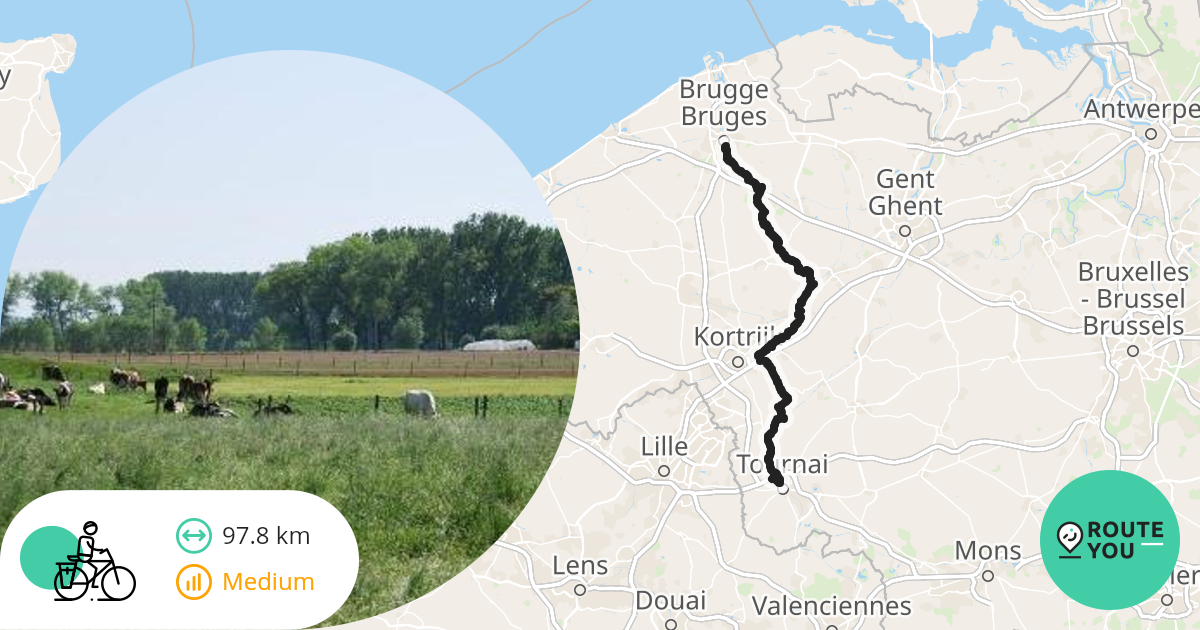 Eve 26 Terug Doornik Brugge Recreatieve Fietsroute RouteYou