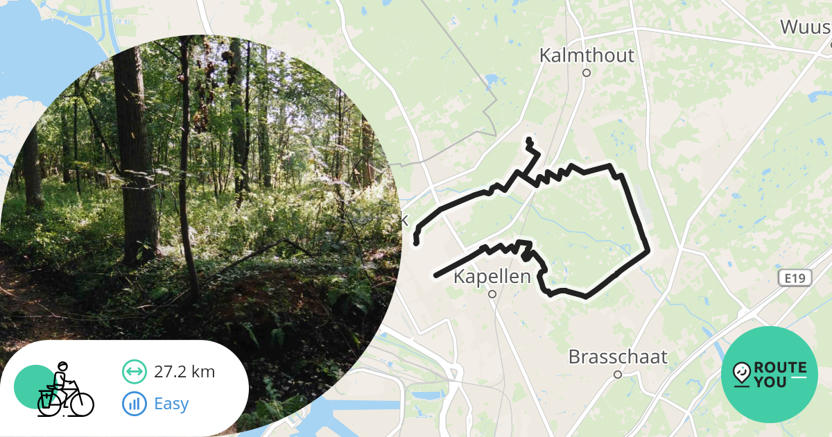 Hoevenen Kapellen Recreatieve Fietsroute Routeyou