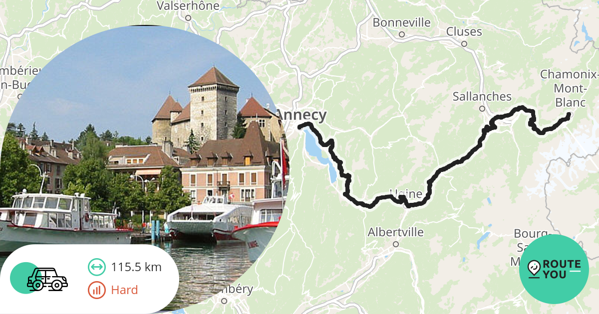 Annecy Chamonix Mont Blanc Autoroute Routeyou