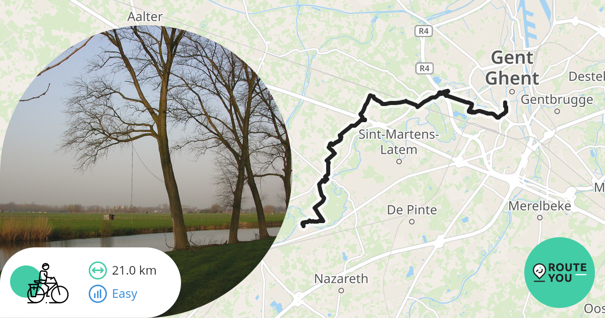 Gent Deinze Recreatieve Fietsroute RouteYou