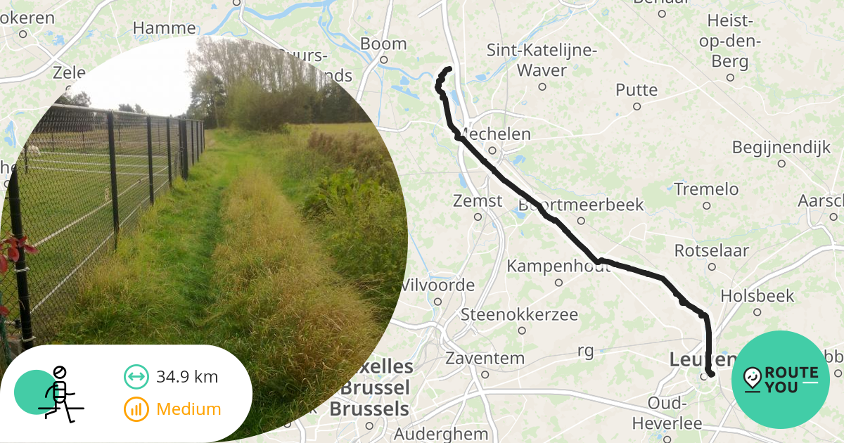 Van Leuven Naar Rumst Recreatieve Wandelroute RouteYou