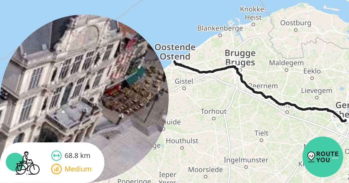 Gent Oostende Recreatieve Fietsroute RouteYou