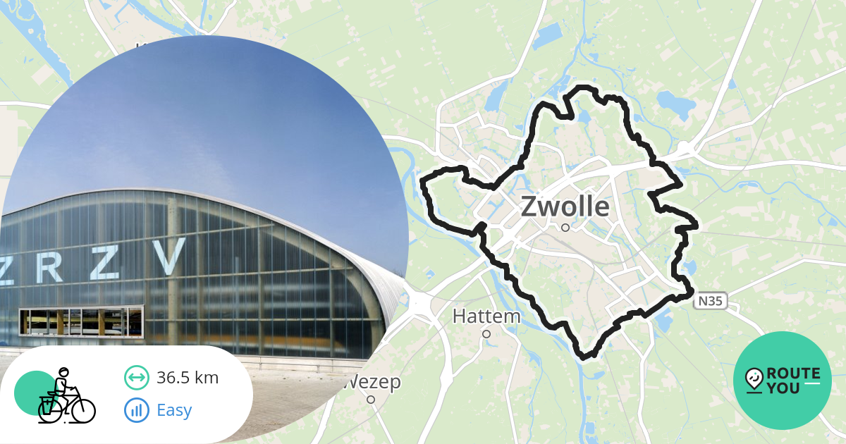 Rondje Zwolle Recreatieve Fietsroute Routeyou