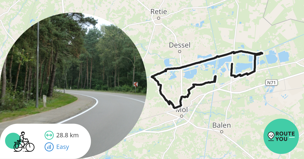 Mol Zilvermeer Recreatieve Fietsroute Routeyou