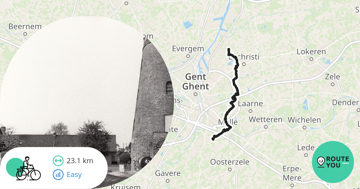 Gent Merelbeke Recreatieve Fietsroute RouteYou