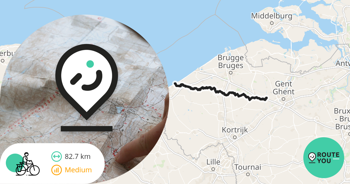 Gent Nieuwpoort Recreatieve Fietsroute Routeyou