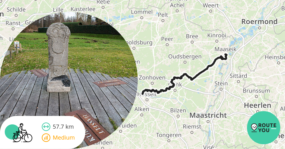 Hasselt Maaseik Recreatieve Fietsroute RouteYou