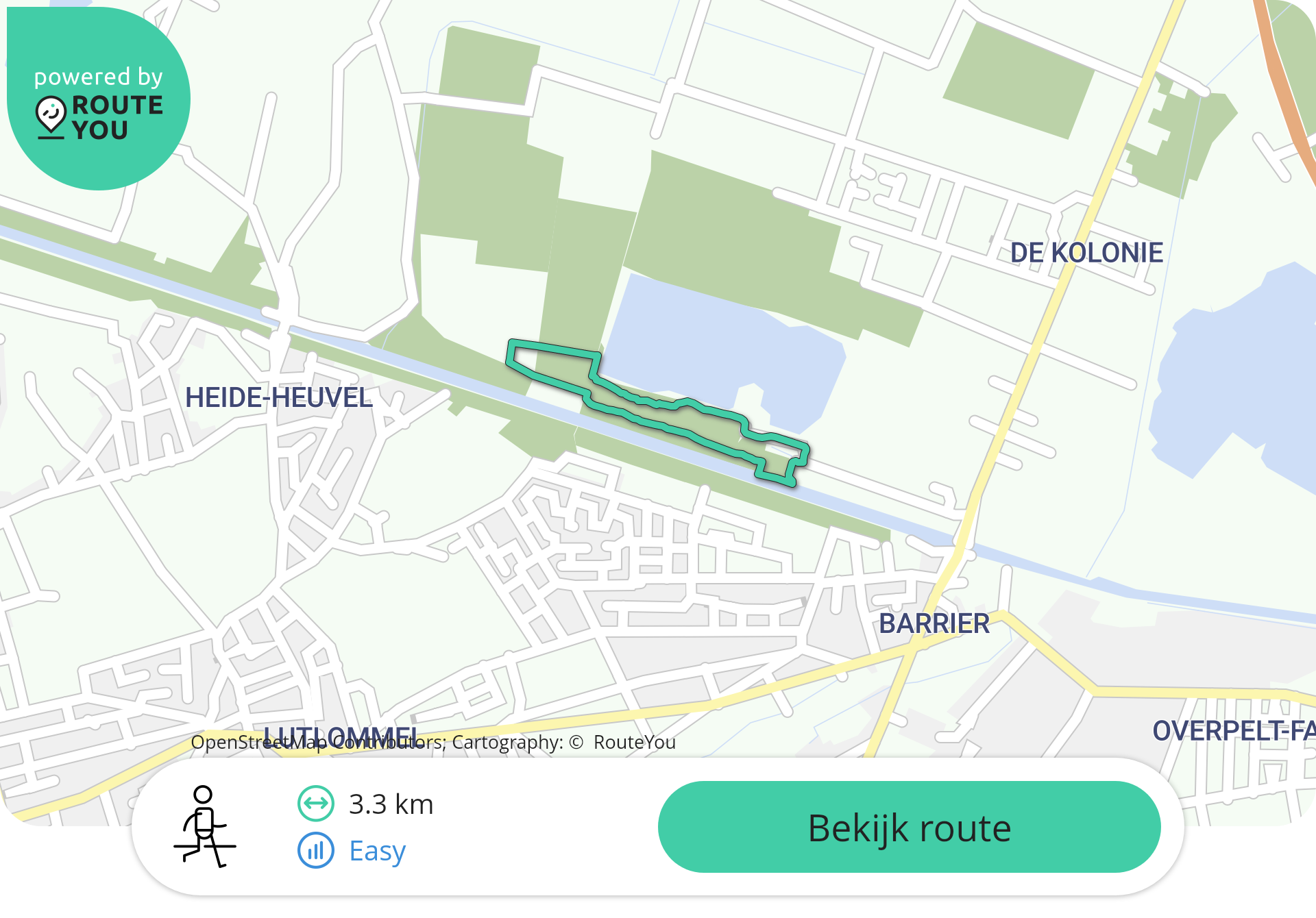 Wandelroute Heuvelse Heide Lommel 3 km