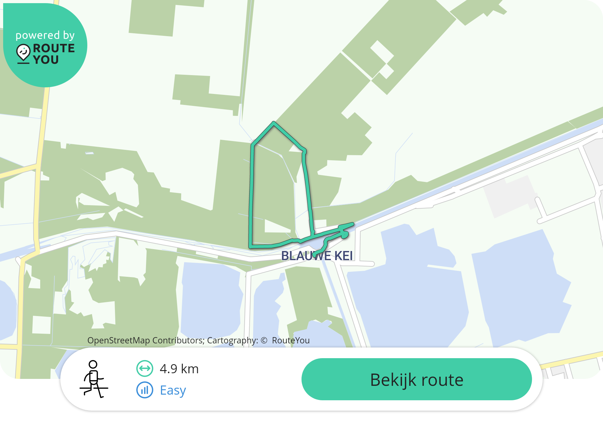 Wandelroute Blauwe Kei-De Maat 5 km