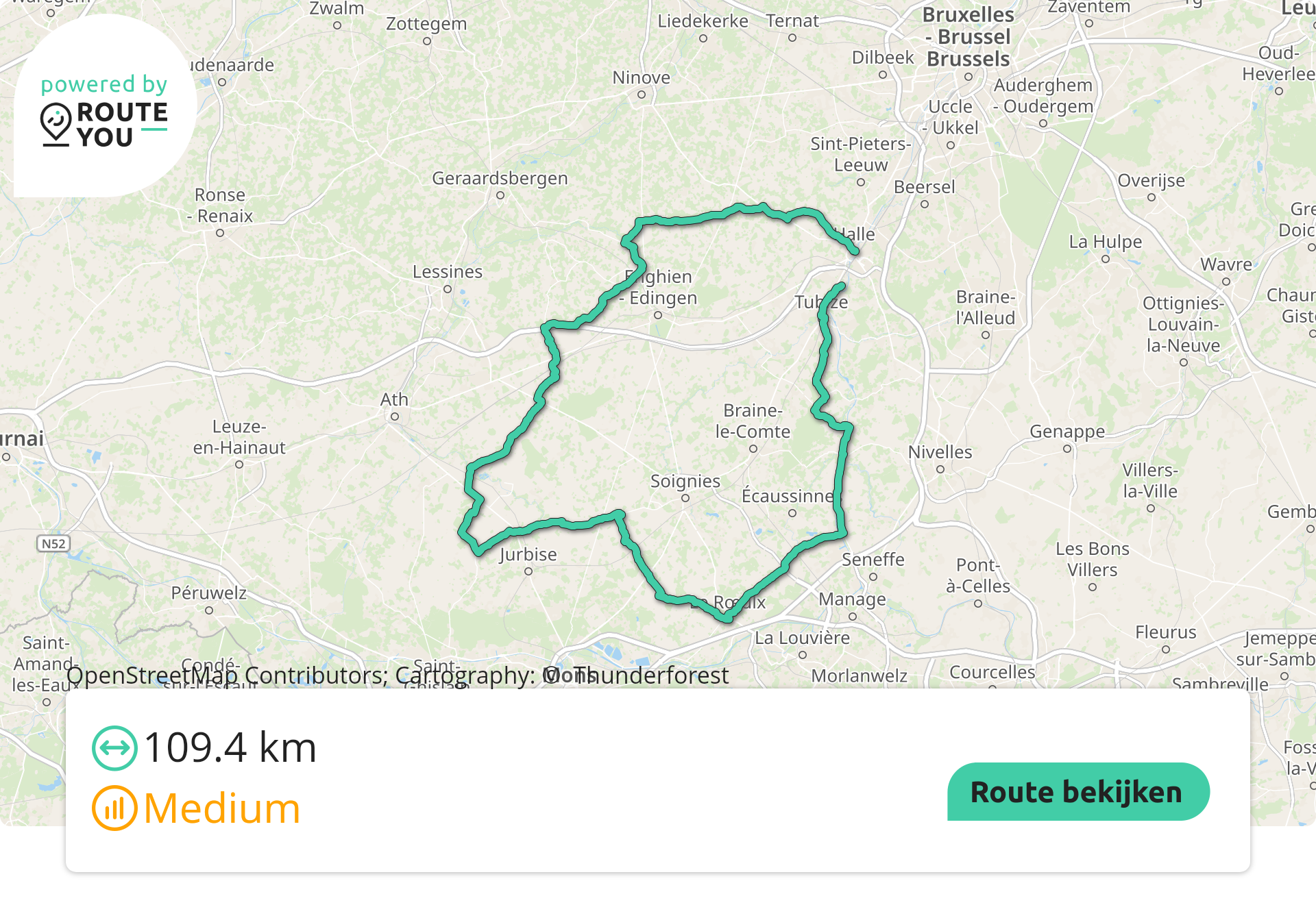 GHT Halle-Tollembeek-Bassilly-Bauffe-Colroy-Neufvilles-Roncquires-Virginal-Lembeek