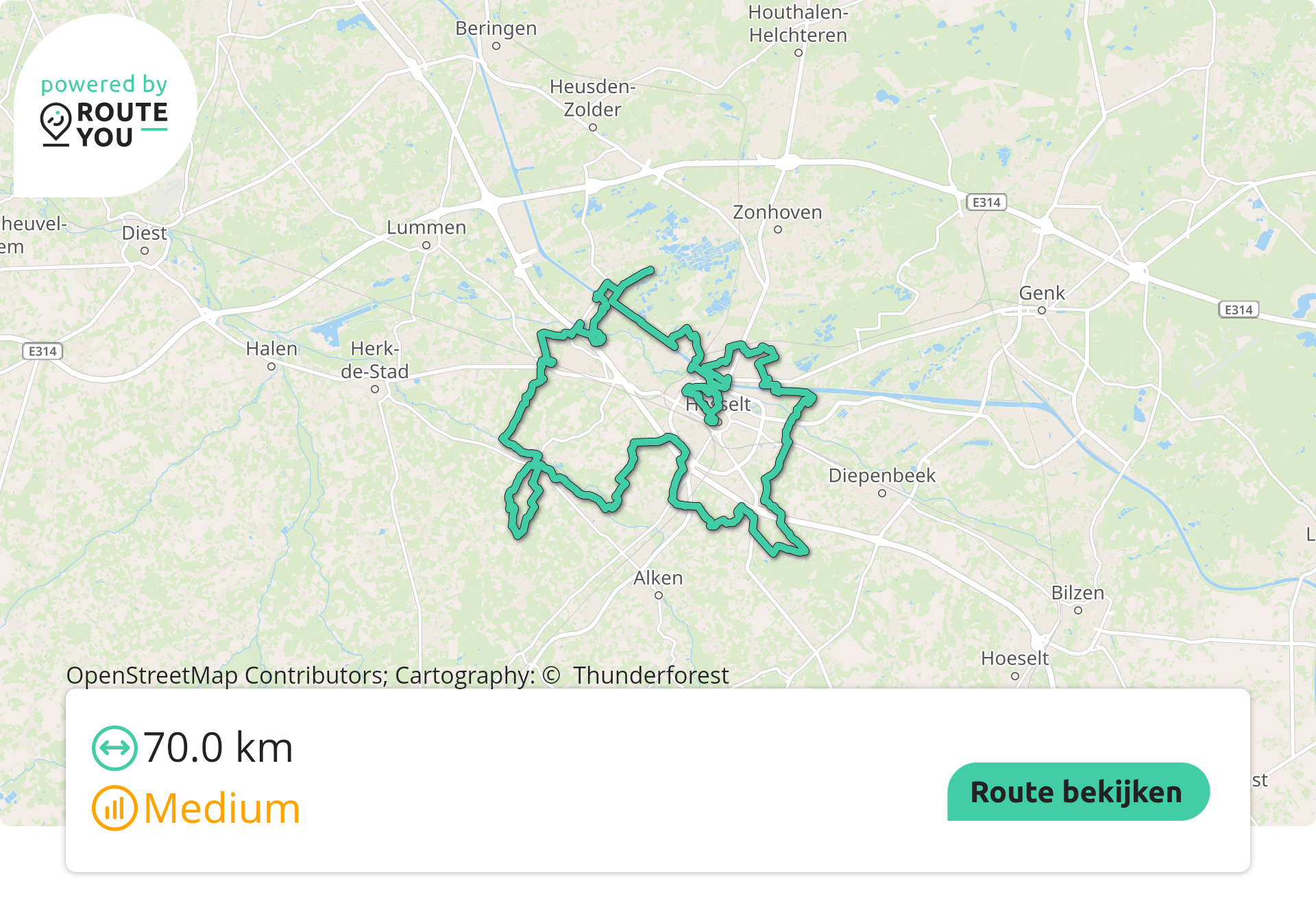 Virga Jesse 2024 Kappellekestour lange fietslus Hasselt 68,5 km