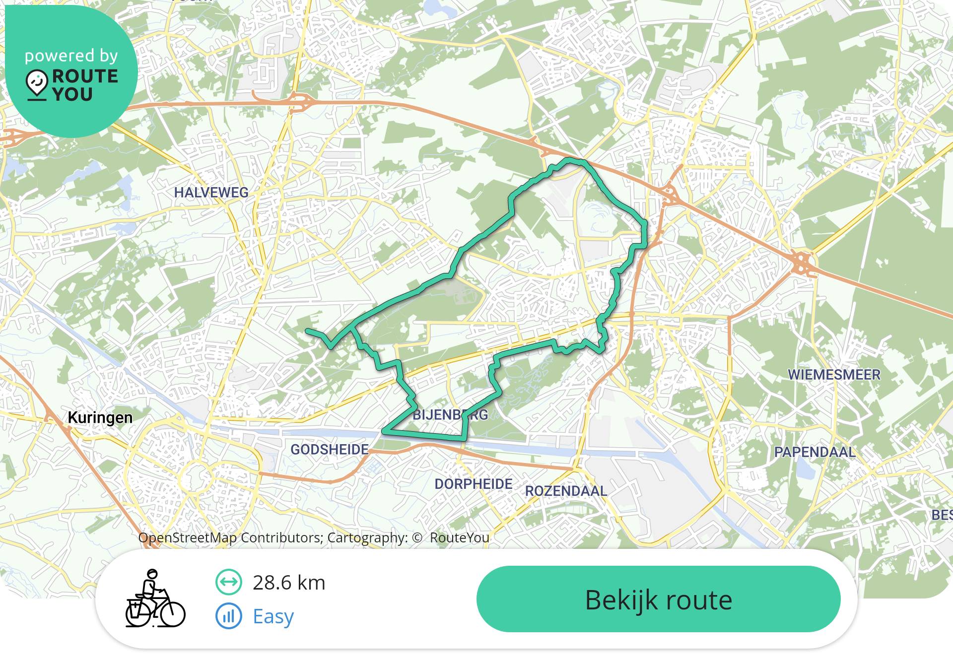 Genk Bokrijk fietsen door het water fietsroute