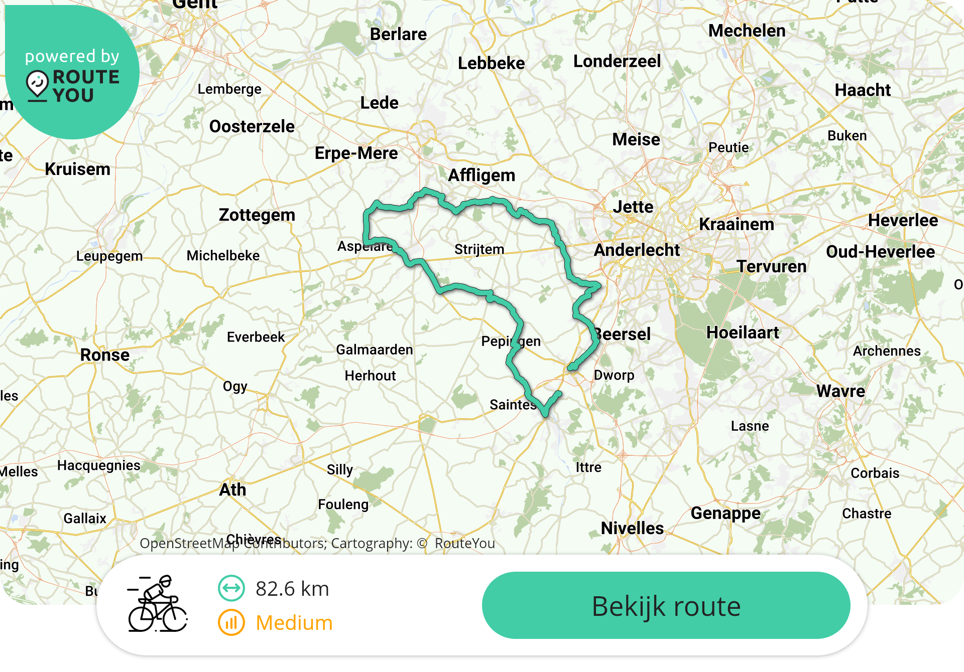 82.6 KM Halle-Groot Bijgaarden.