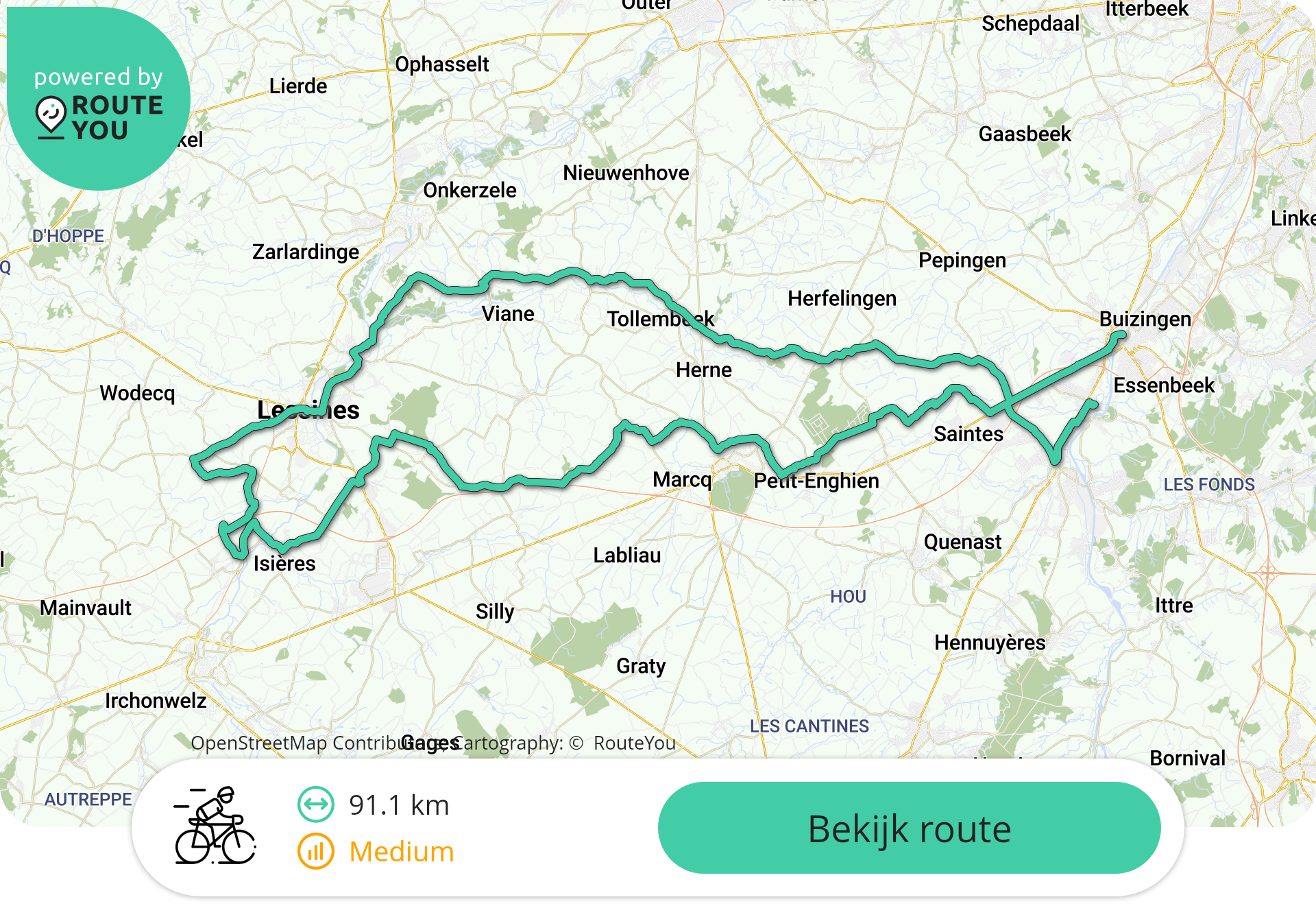 HALLE - WANNEBECQ - LEMBEEK.