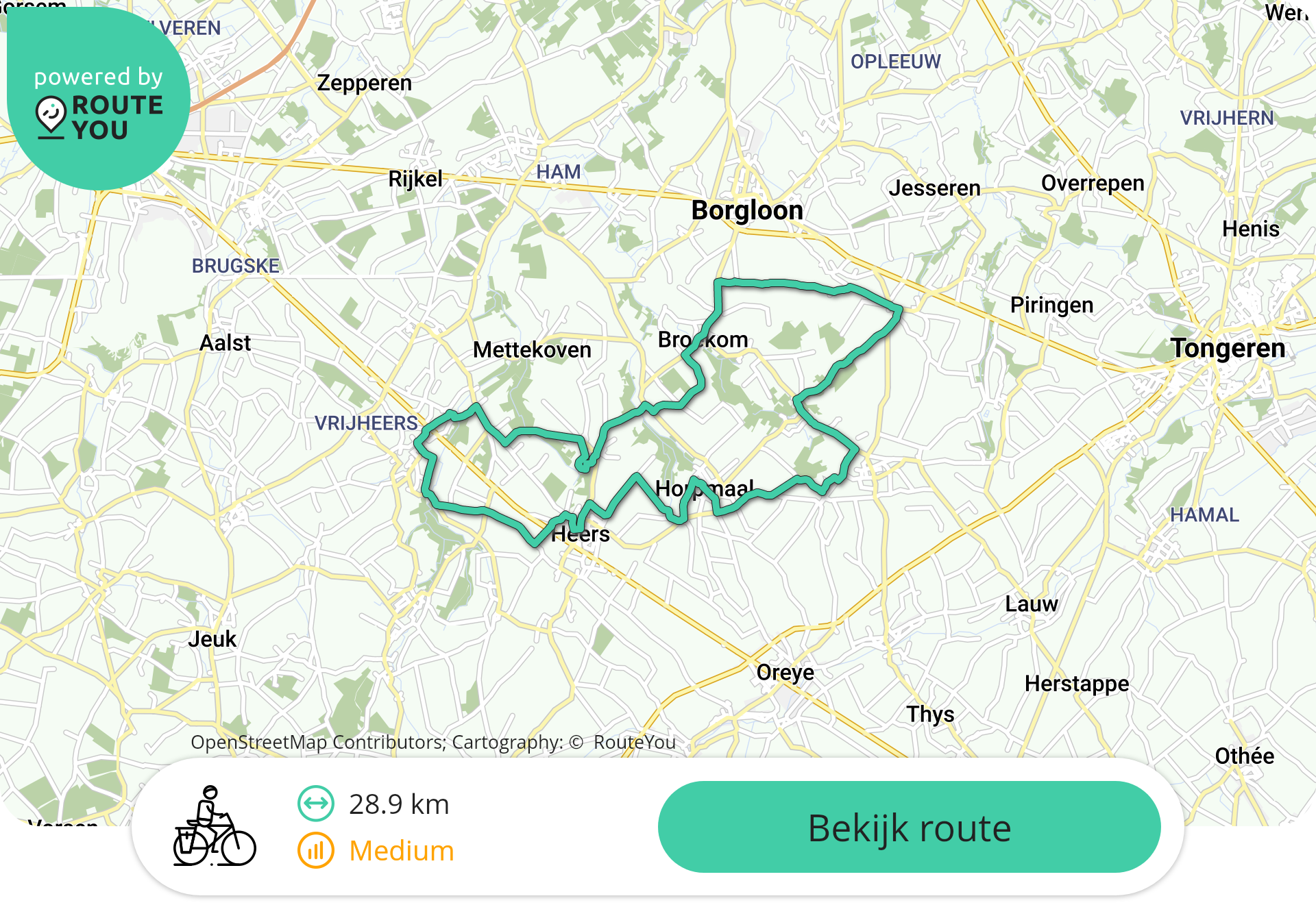 Heers kastelen fietsroute