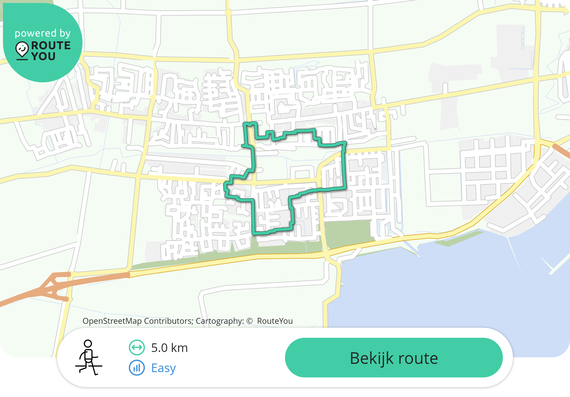 5 km route donderdag 28 mei 2026