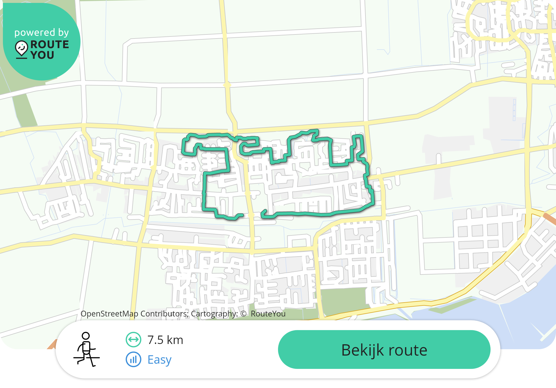 7,5 km route vrijdag 29 mei 2026