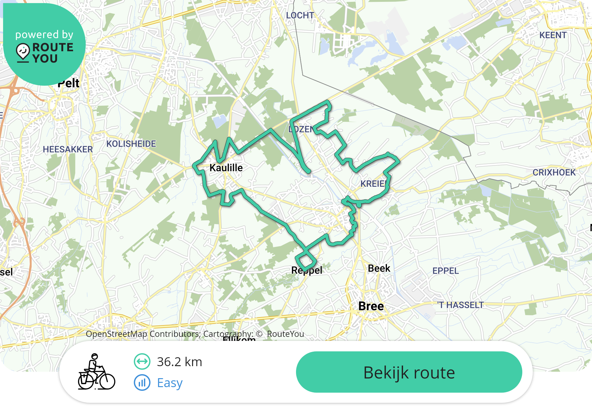 Rond-in-Bocholt-route fietsroute