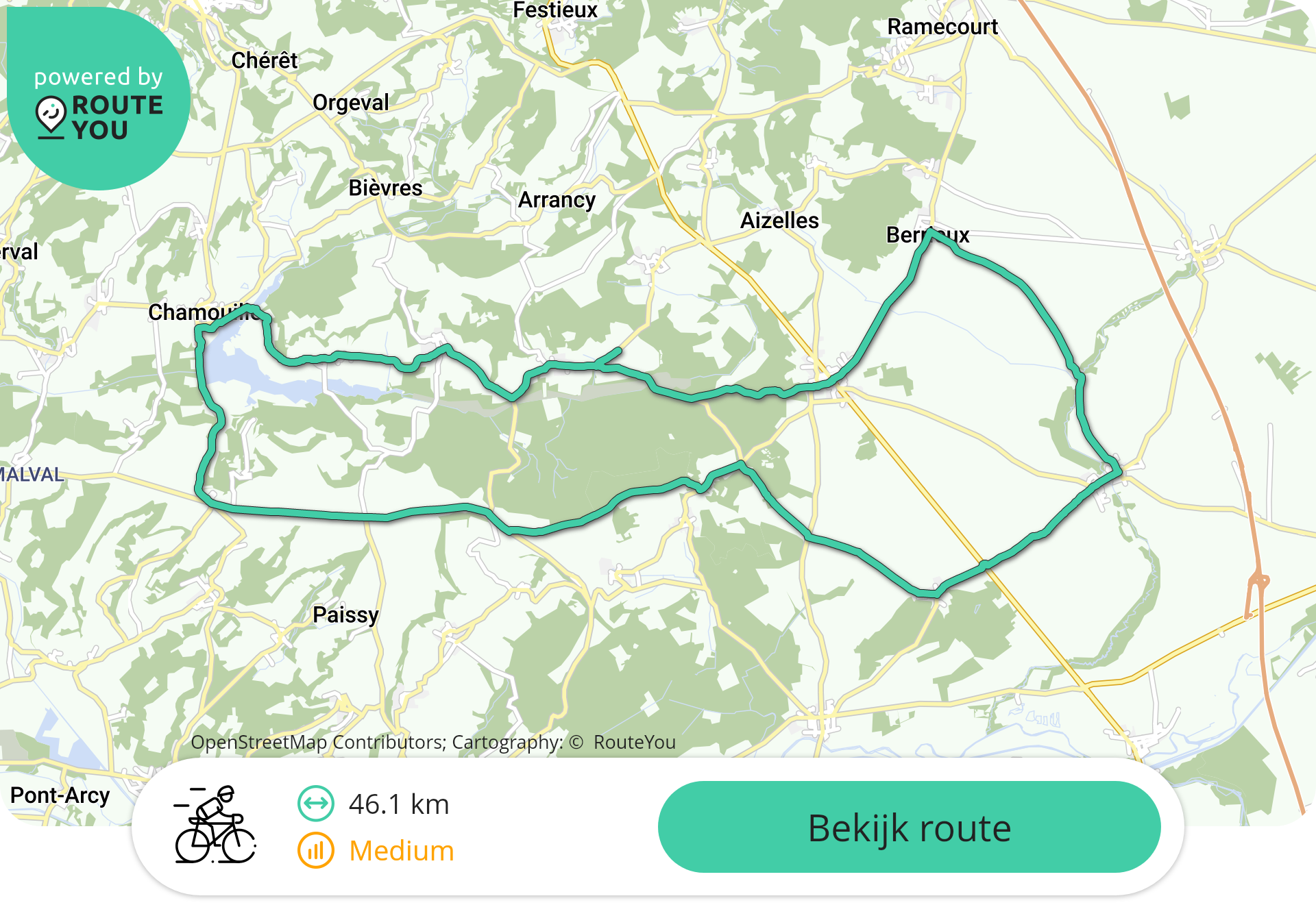 Centerparcs Lac D'ailette 46km