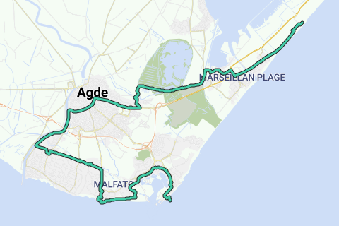 Sète - Agde - Itinéraire à vélo | RouteYou