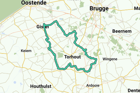 Ruddervoorde Zwevezele Fietsroute Routeyou