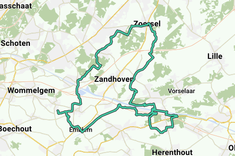 Ranst grobbendonk 64km - Recreatieve fietsroute | RouteYou