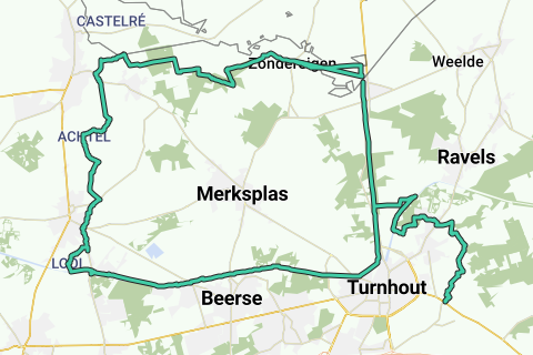 baarle hertog;hoogstraten;rijkevorsel,beerse - Fietsroute | RouteYou