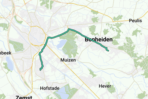 Mechelen - Bonheiden - Recreatieve fietsroute | RouteYou