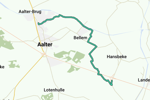Nevele - Aalter-Brug - Fietsroute | RouteYou