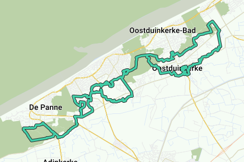 Oostduinkerke - Mountainbikeroute | RouteYou