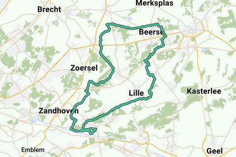 LM Grobbendonk 65 km - Mountainbikeroute | RouteYou