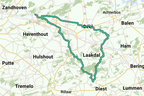 Molenstede grobbendonk geel - Recreatieve fietsroute | RouteYou
