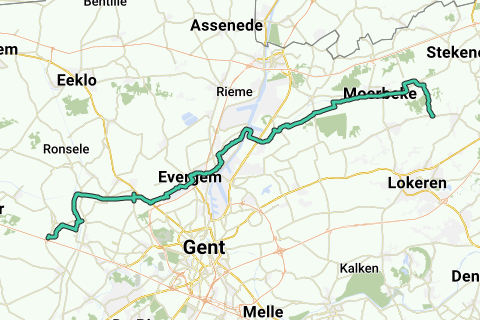 Nevele - Sinaai - Racefietsroute | RouteYou