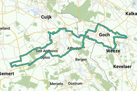 Uedem Map Uedem D 2026 118km - Racefietsroute | RouteYou