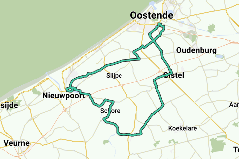Stene Donderdag Stene - Oostende - Recreatieve fietsroute | RouteYou