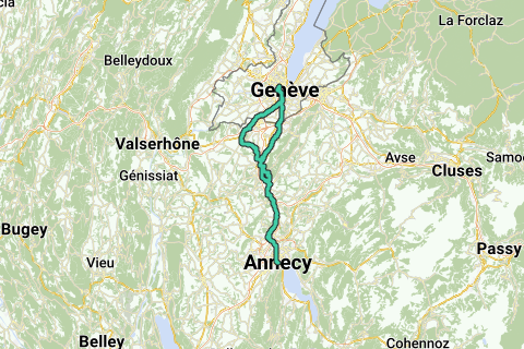 Geneve-Annecy-Geneve - Cycle route | RouteYou