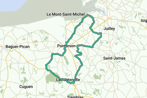 Antrain - Pontorson - 70 km - Itinéraire à vélo | RouteYou