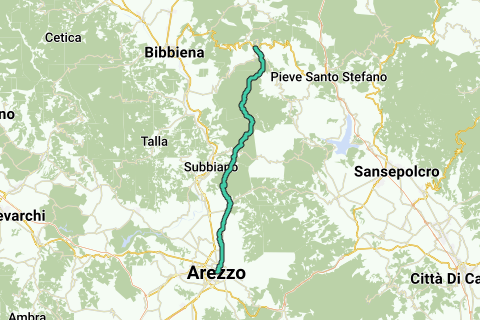arezzo-chiusi della verna - Itinerario ciclabile | RouteYou