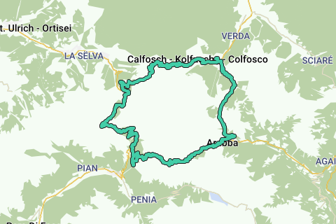 sella ronda cycling map