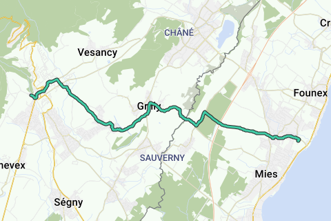 Gex Coppet Cycle route RouteYou - 5191157 En