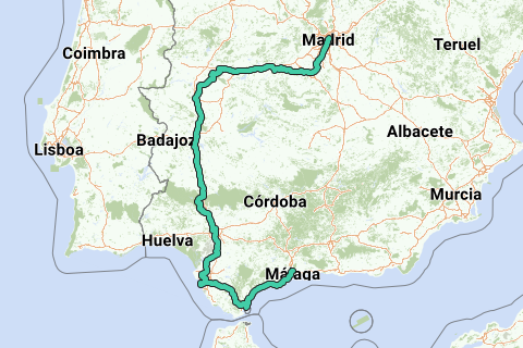 transmissie erwt Sandy Zuid Spanje - Motorroute | RouteYou
