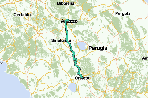 Arezzo Orvieto Tutti gli itinerari RouteYou