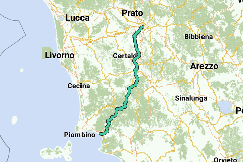 Firenze Follonica Itinerario per bici da corsa RouteYou