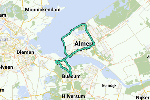 wol markt Silicium Bussum-Almere - Fietsroute | RouteYou