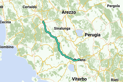 Siena Orvieto Itinerario ricreativo ciclabile RouteYou