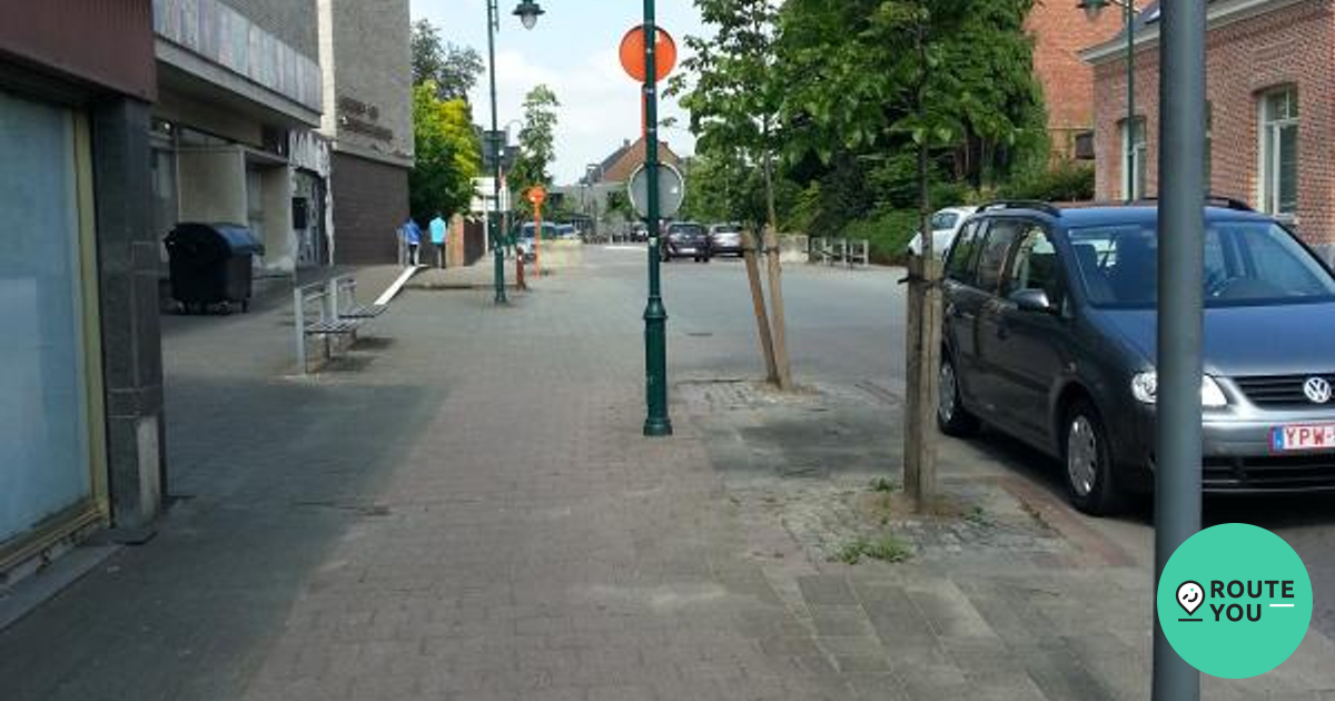 Einde fietspunt in Oude Godstraat Gevaarlijk punt RouteYou