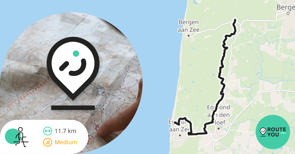 Egmond aan Zee Bergen aan Zee Wandelroute RouteYou